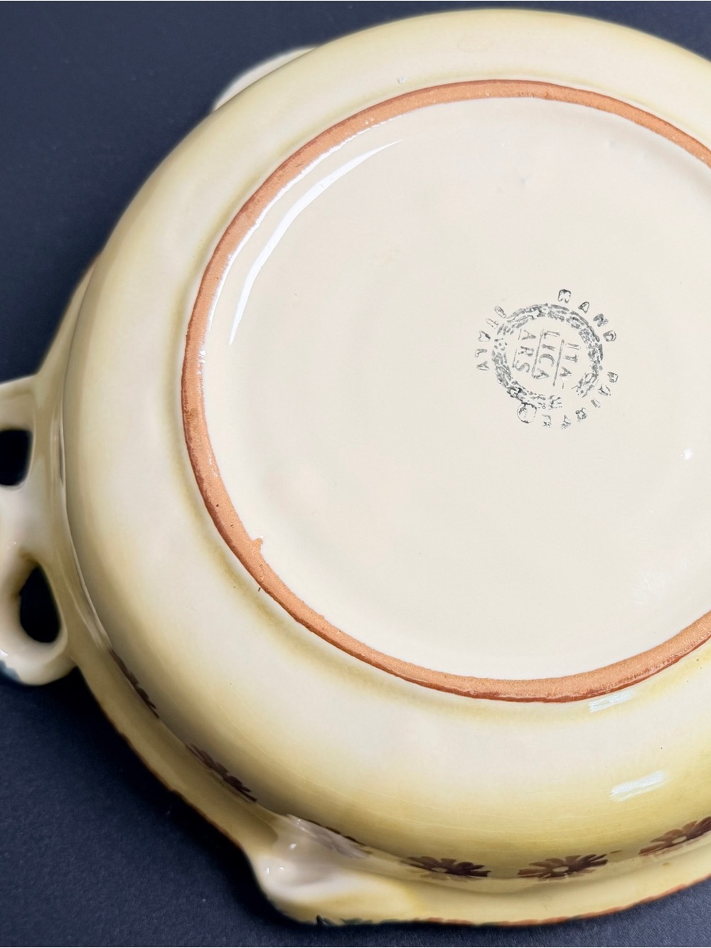 Hand-Painted Italica Ars Fish Bowl and Plate Serving Set of Two - Picture 3 of 9